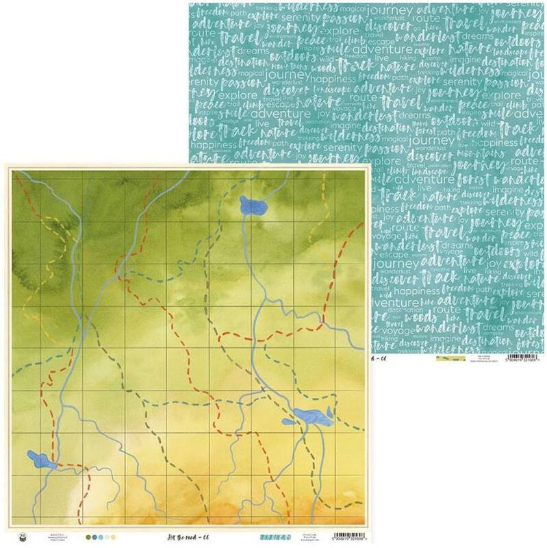 Sada scrapbookových oboustranně potištěných papírů P13 12x12" Hit the road - sada 12 listů