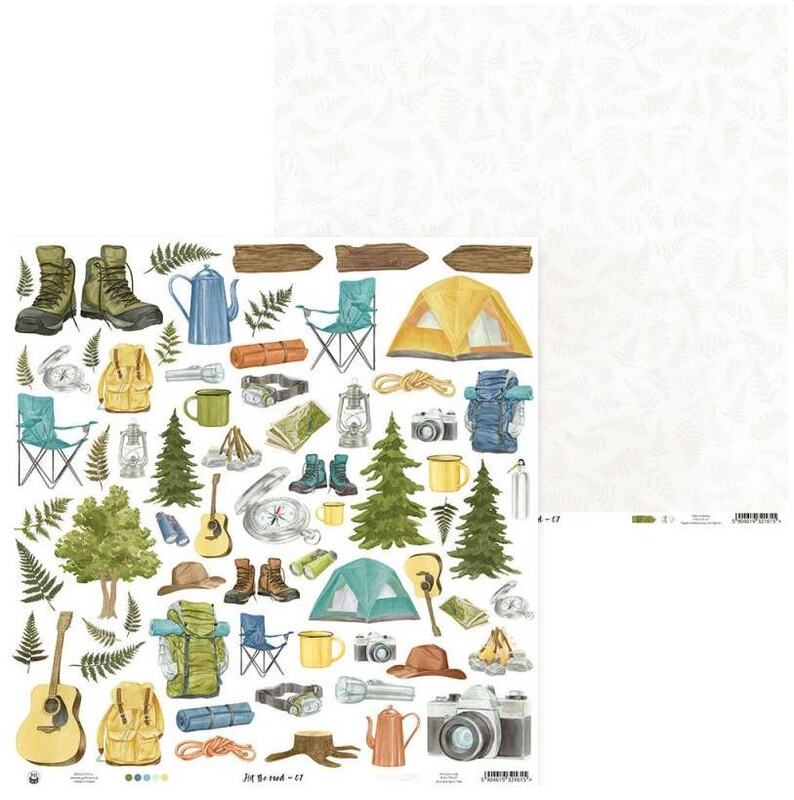 Sada scrapbookových oboustranně potištěných papírů P13 12x12" Hit the road - sada 12 listů