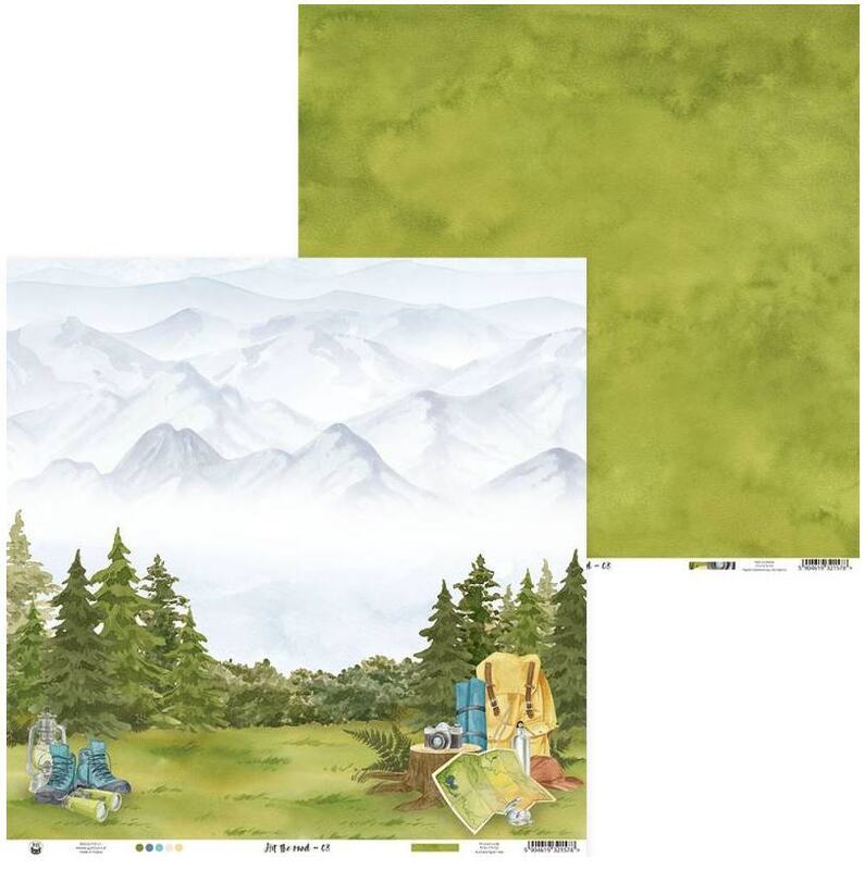 Sada scrapbookových oboustranně potištěných papírů P13 12x12" Hit the road - sada 12 listů