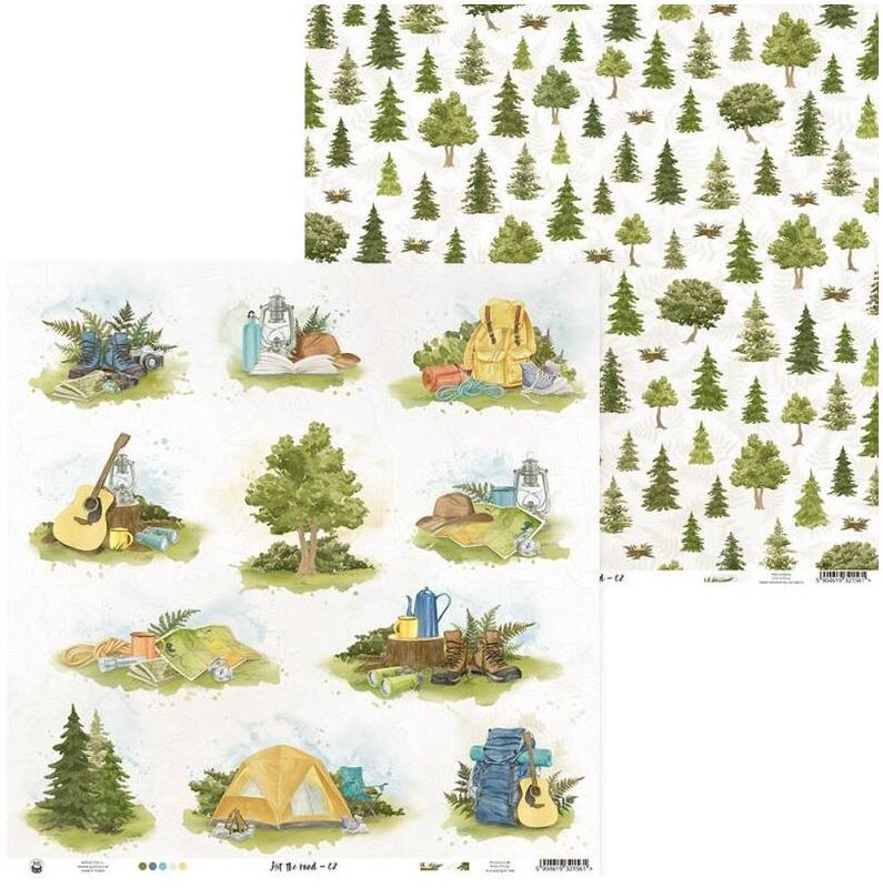 Sada scrapbookových oboustranně potištěných papírů P13 12x12" Hit the road - sada 12 listů