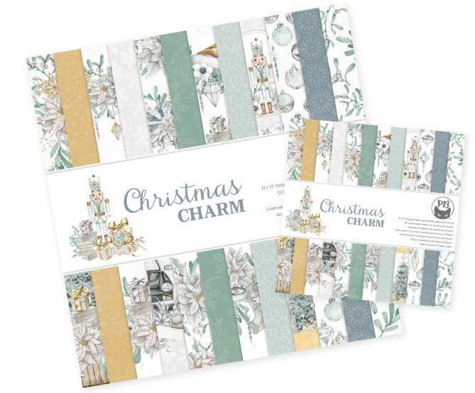Sada scrapbookových oboustranně potištěných papírů P13 12x12" Christmas Charm - sada 12 listů