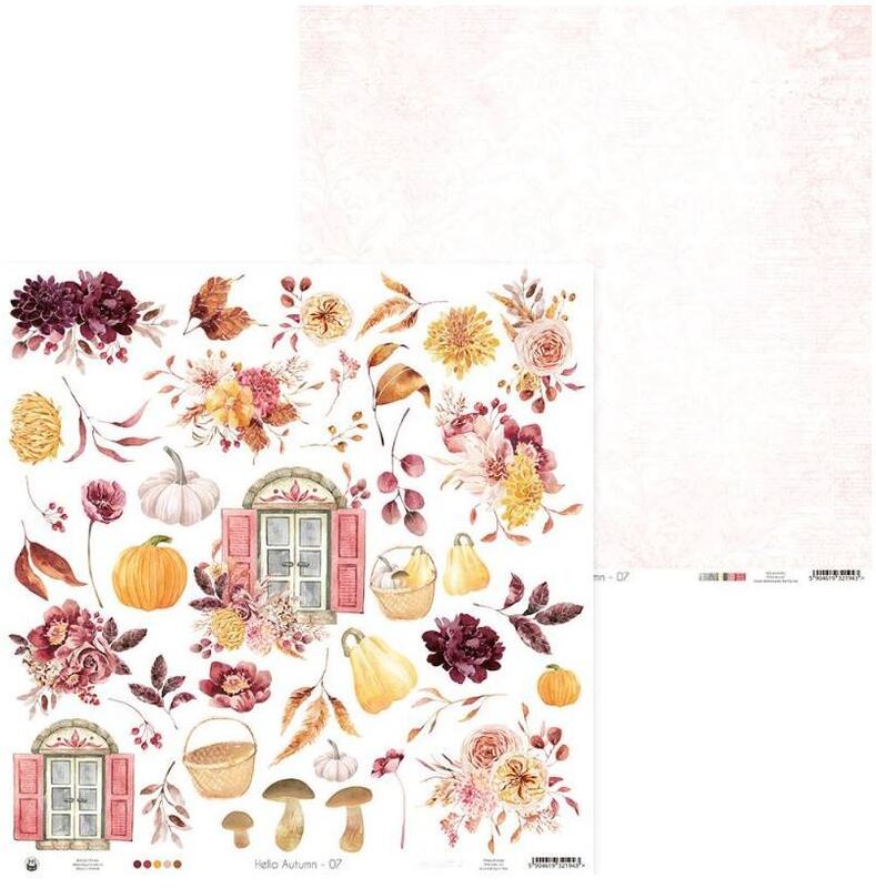 Sada scrapbookových oboustranně potištěných papírů P13 12x12" Hello Autumn - sada 12 listů