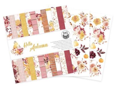 Sada scrapbookových oboustranně potištěných papírů P13 12x12" Hello Autumn - sada 12 listů Sada scrapbookových oboustranně potištěných papírů P13 12x12" Hello Autumn - sada 12 listů