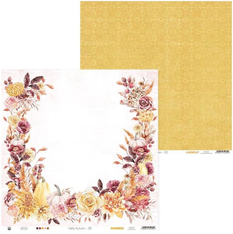 Sada scrapbookových oboustranně potištěných papírů P13 12x12" Hello Autumn - sada 12 listů