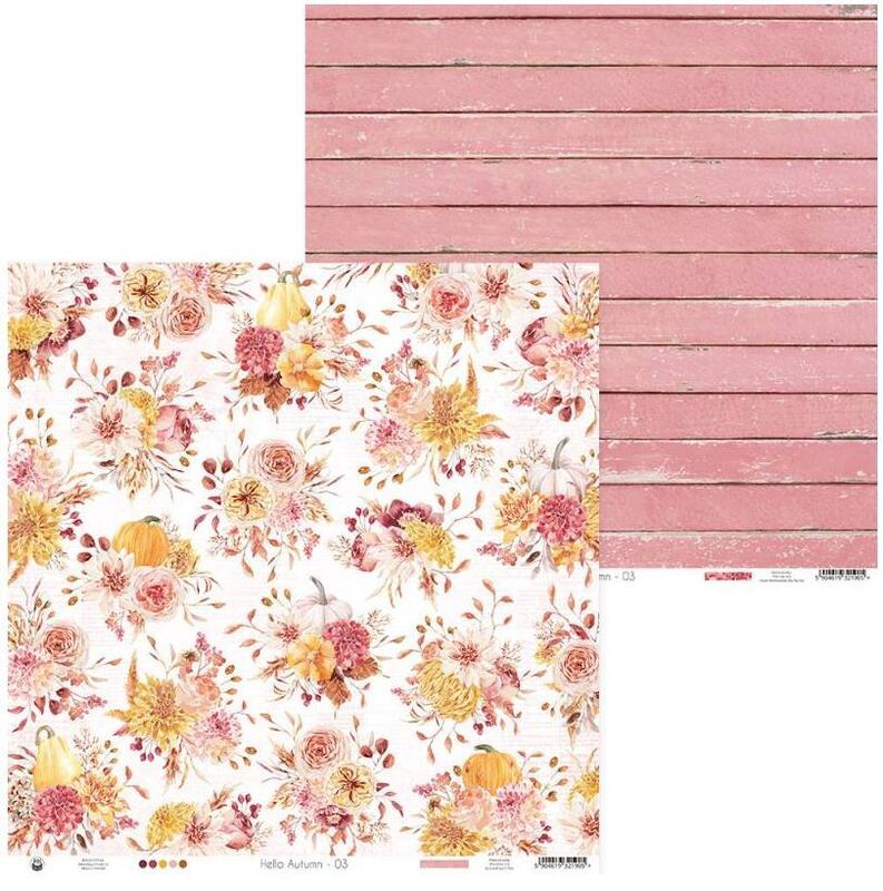 Sada scrapbookových oboustranně potištěných papírů P13 12x12" Hello Autumn - sada 12 listů