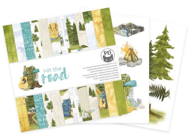 Sada scrapbookových oboustranně potištěných papírů P13 6x6" Hit the road - sada 24 listů
