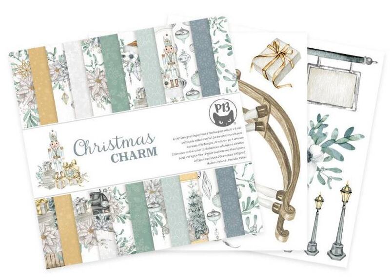 Sada scrapbookových oboustranně potištěných papírů P13 6x6" Christmas Charm - sada 24 listů