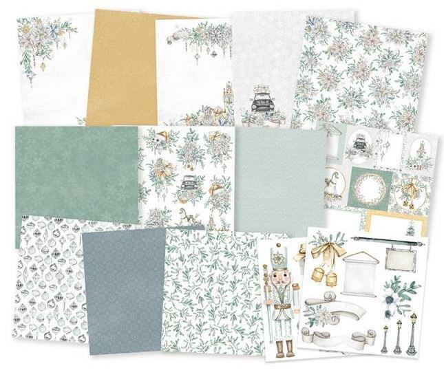 Sada scrapbookových oboustranně potištěných papírů P13 6x6" Christmas Charm - sada 24 listů