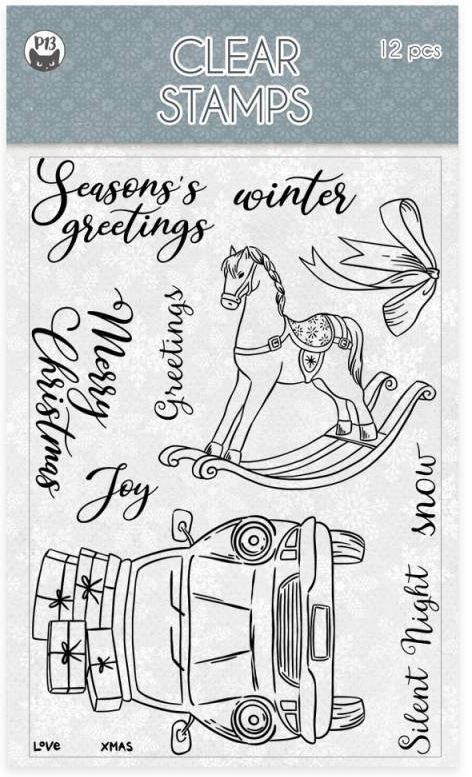 Silikonová razítka P13 - Christmas Charm - sada 12 ks