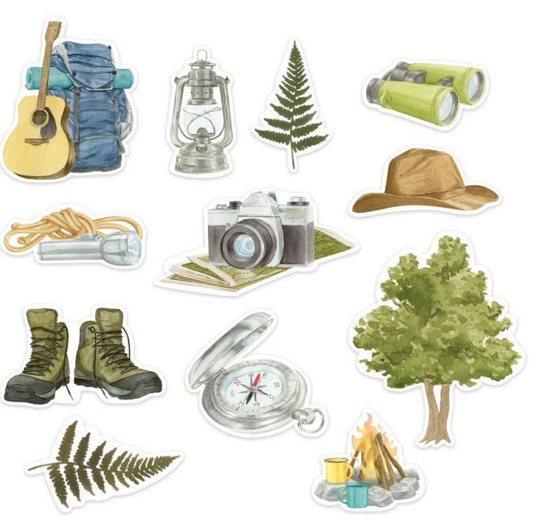 Papírové výseky P13 - Hit the road - sada 12 ks