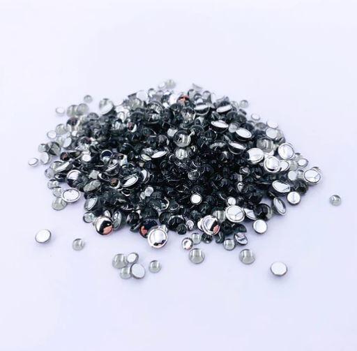 Perličky MODA SCRAP - Semi Pearls černé průsvitné - balení 5 g