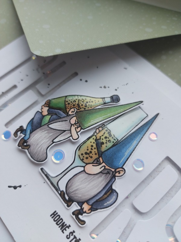 Silikonová razítka MODA SCRAP - Skřítci oslava - sada 15 ks