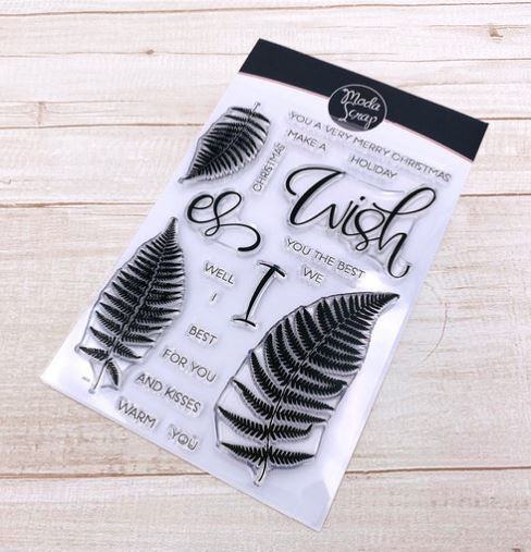 Silikonová razítka MODA SCRAP - Kapradí - sada 19 ks