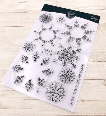 Silikonová razítka MODA SCRAP - Vločky - sada 12 ks