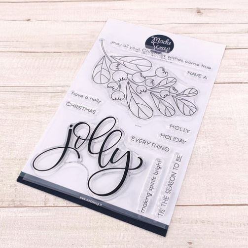 Silikonová razítka MODA SCRAP - Větvička jmelí - sada 11 ks