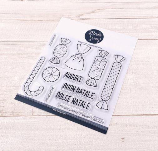 Silikonová razítka MODA SCRAP - bonbóny - sada 12 ks