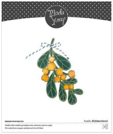 Vyřezávací šablony MODA SCRAP - větvička jmelí - sada 3 ks