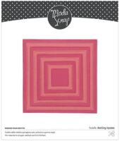 Vyřezávací šablony MODA SCRAP - čtverec s ozdobným lemem - sada 9 ks