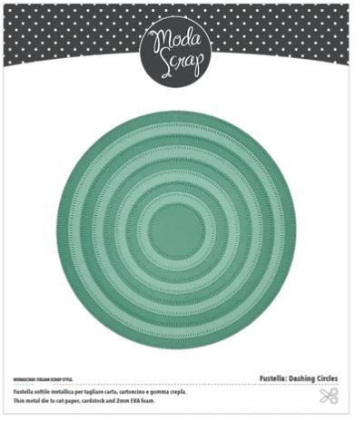 Vyřezávací šablony MODA SCRAP - kruh s ozdobným lemem - sada 9 ks