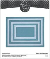 Vyřezávací šablony MODA SCRAP - obdélník s ozdobným lemem - sada 7 ks