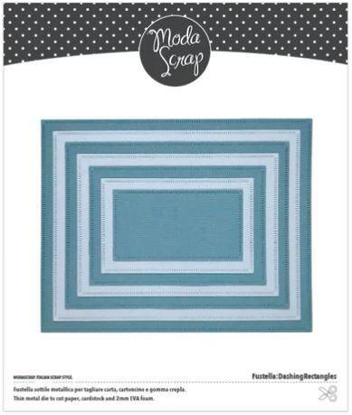 Vyřezávací šablony MODA SCRAP - obdélník s ozdobným lemem - sada 7 ks