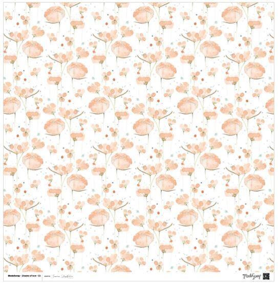 Sada papírů MODA SCRAP 6x6" - Shades of love - sada 12 listů