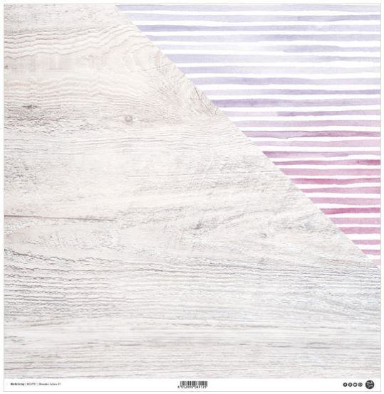 Oboustranně potištěný papír MODA SCRAP 12x12" - DŘEVO 1 - 1 ks