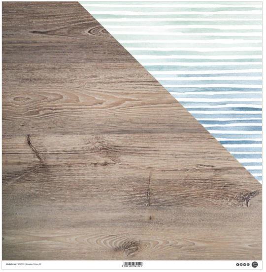 Oboustranně potištěný papír MODA SCRAP 12x12" - DŘEVO 3 - 1 ks