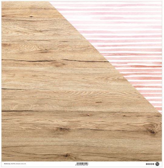 Oboustranně potištěný papír MODA SCRAP 12x12" - DŘEVO 4 - 1 ks