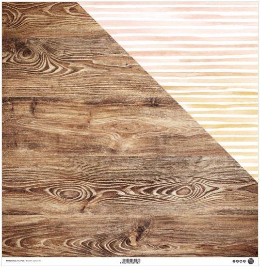 Oboustranně potištěný papír MODA SCRAP 12x12" - DŘEVO 5