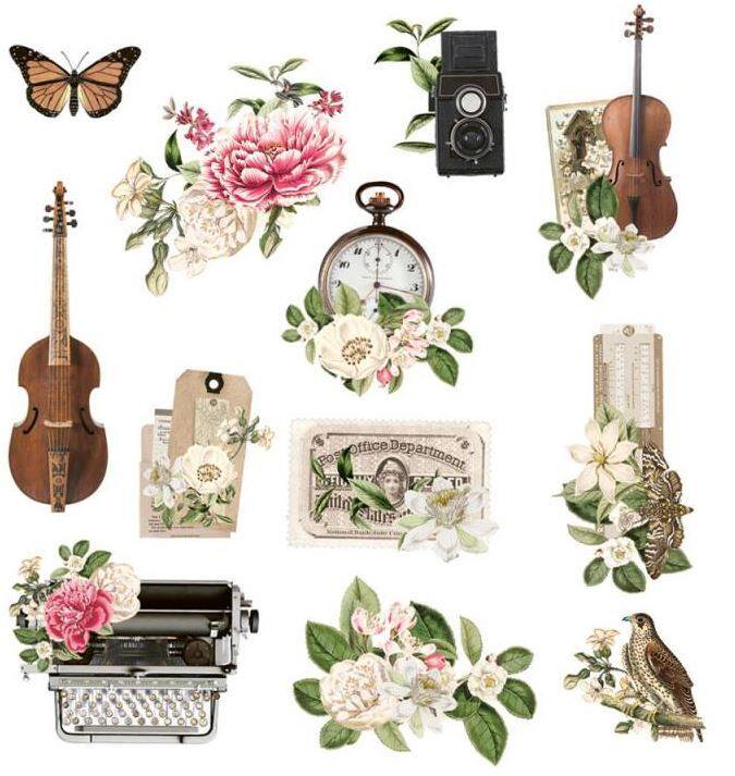 Papírové výseky P13 - Dear Love - sada 12 ks