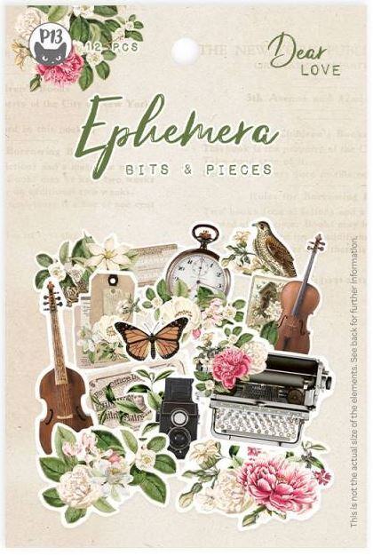 Papírové výseky P13 - Dear Love - sada 12 ks