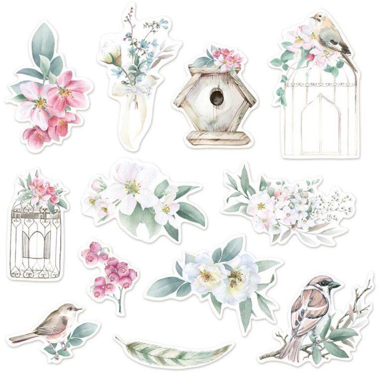 Papírové výseky P13 - Birdhouse - sada 12 ks