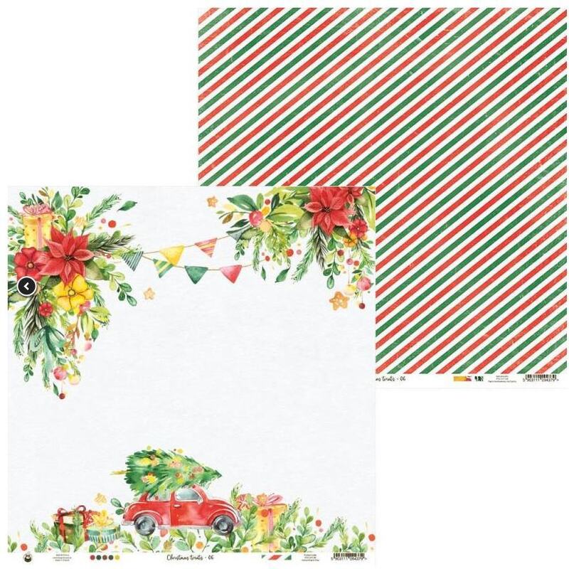Sada scrapbookových oboustranně potištěných papírů P13 12x12" - Christmas treats - sada 12 listů