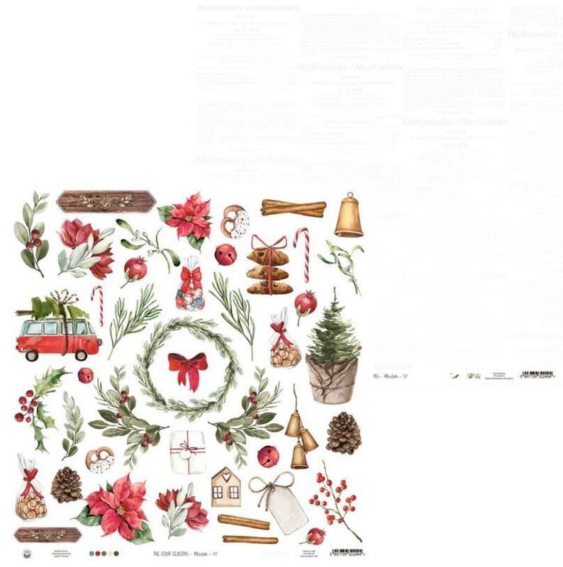 Sada scrapbookových oboustranně potištěných papírů P13 12x12" - The four seasons - Winter