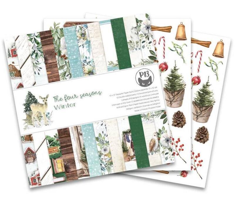 Sada scrapbookových oboustranně potištěných papírů P13 12x12" - The four seasons - Winter