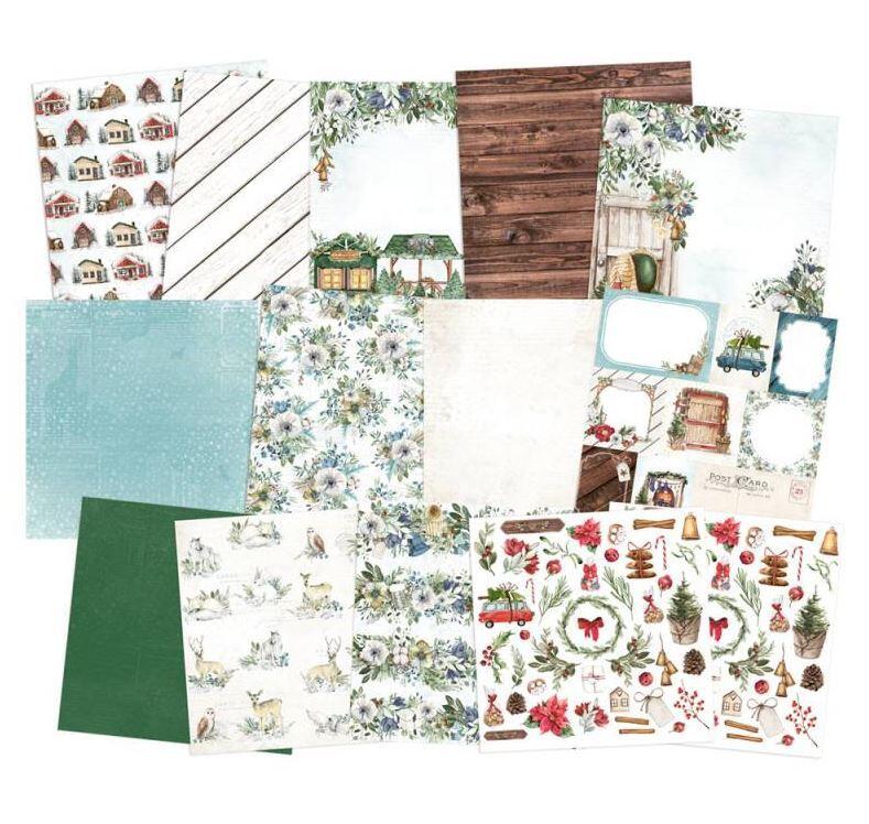 Sada scrapbookových oboustranně potištěných papírů P13 12x12" - The four seasons - Winter