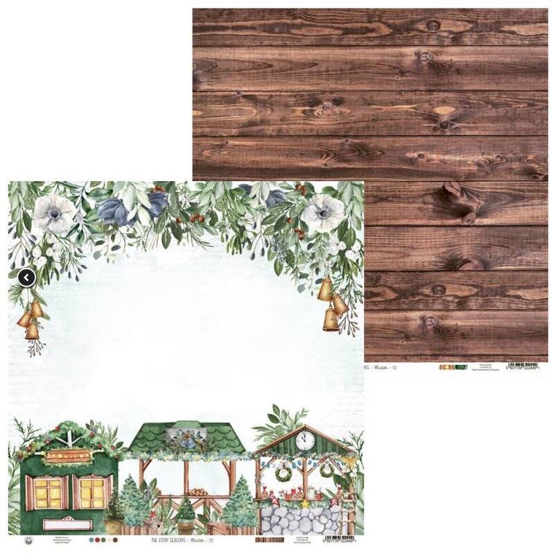Sada scrapbookových oboustranně potištěných papírů P13 12x12" - The four seasons - Winter