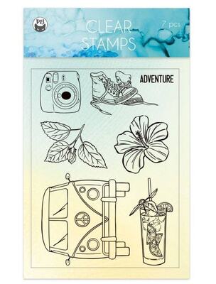 Sada silikonových razítek P13 A6 - Summer vibes - sada 7 ks