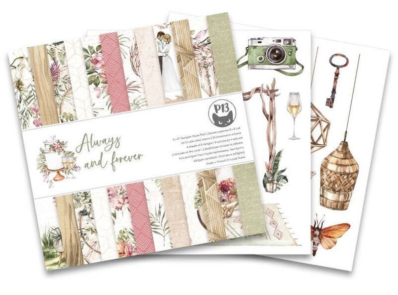 Sada scrapbookových oboustranně potištěných papírů P13 6x6" - Always and Forever - sada 24 listů