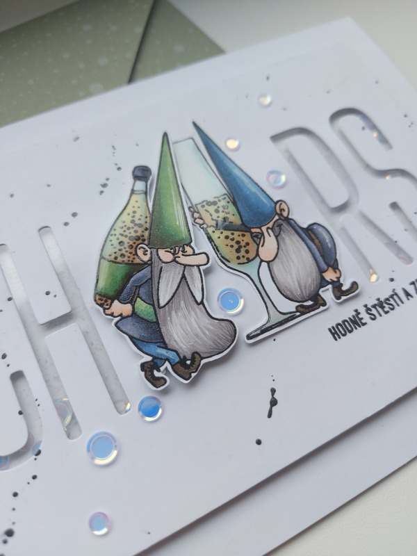 Přání ruční výroba - Opilí skřítci