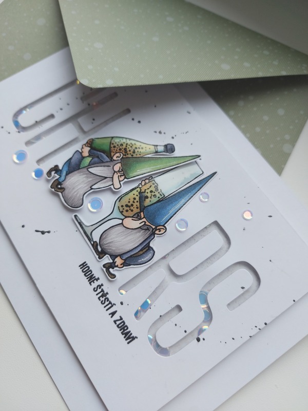 Přání ruční výroba - Opilí skřítci