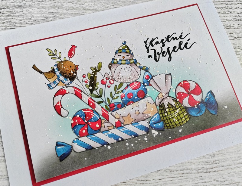 Přání ruční výroba - Vánoční sladkosti