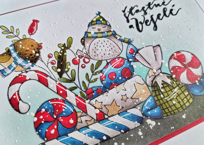 Přání ruční výroba - Vánoční sladkosti