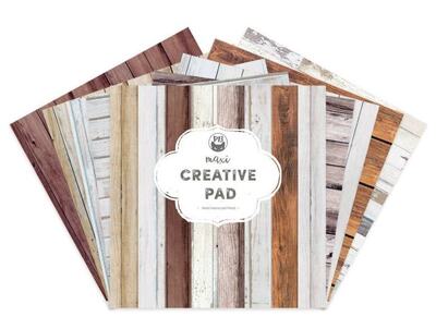 Sada scrapbookových oboustranně potištěných papírů P13 12x12" MCP Wood - sada 12 listů