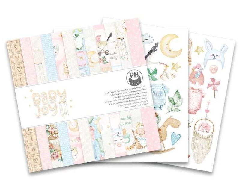 Sada scrapbookových oboustranně potištěných papírů P13 6x6" - Baby Joy - sada 24 listů