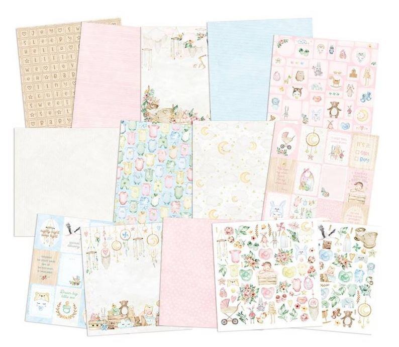 Sada scrapbookových oboustranně potištěných papírů P13 6x6" - Baby Joy - sada 24 listů