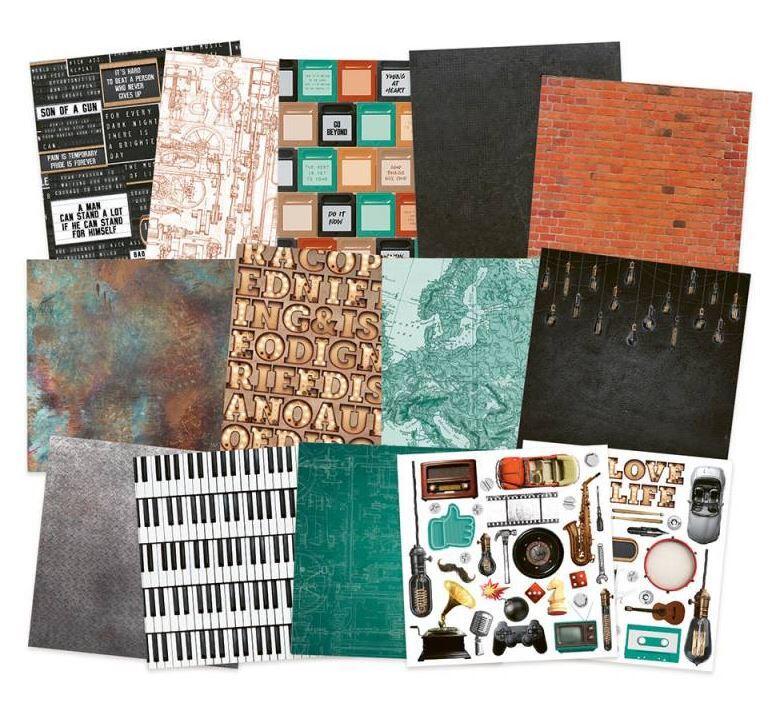 Sada scrapbookových oboustranně potištěných papírů P13 6x6" - Free Spirit - sada 24 listů