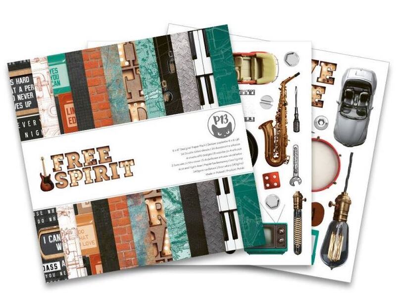 Sada scrapbookových oboustranně potištěných papírů P13 6x6" - Free Spirit - sada 24 listů