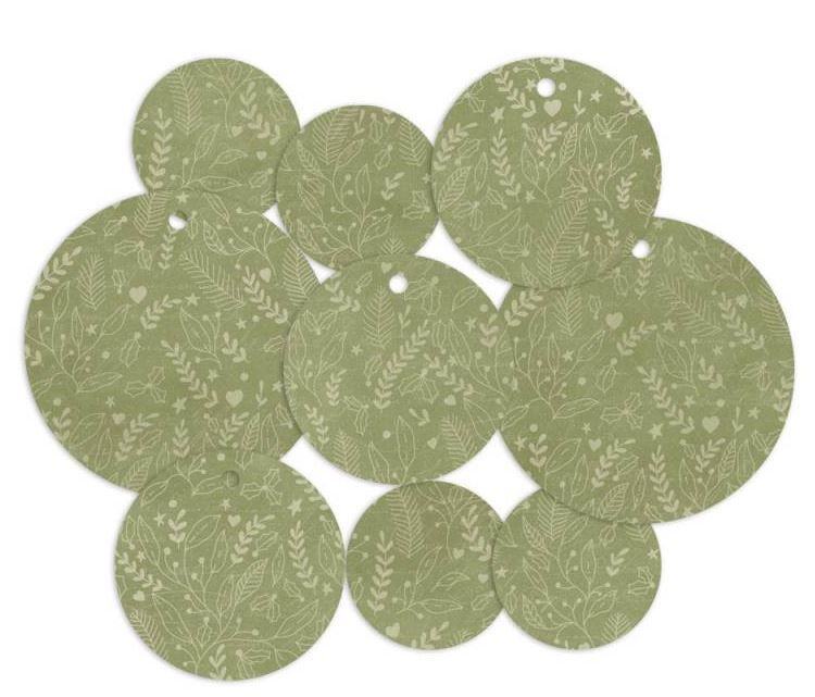 Dekorativní visačky P13 - Cosy Winter - sada 9 ks